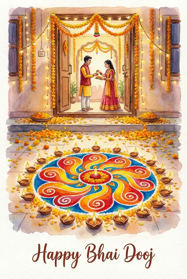 การ์ดวันภราดุจ (Bhai Dooj)