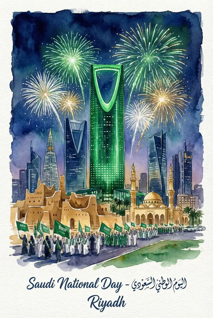 沙烏地國慶日賀卡