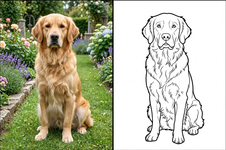 Turn Photo into Line Drawing