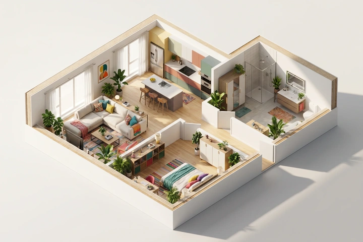 تحويل المخطط الأرضي إلى 3D بالذكاء الاصطناعي