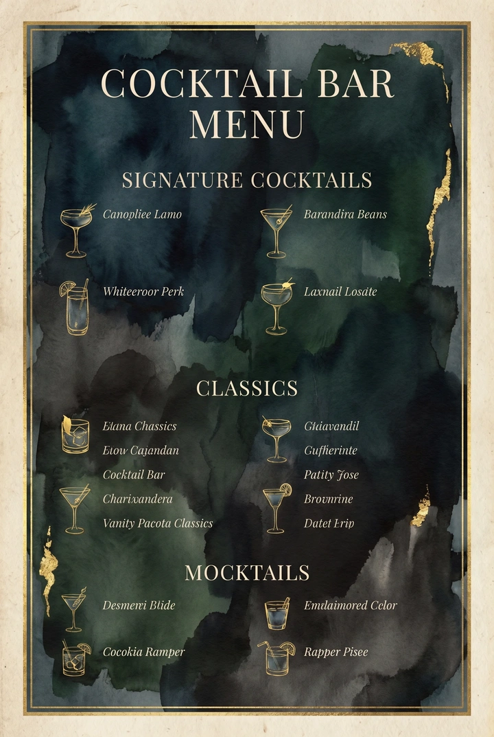 AI Menu Design Generator