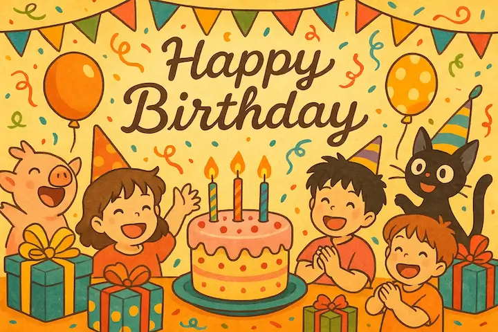 Создать открытку на день рождения с Нейросетью