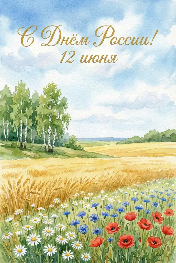 Поздравительные открытки на День России
