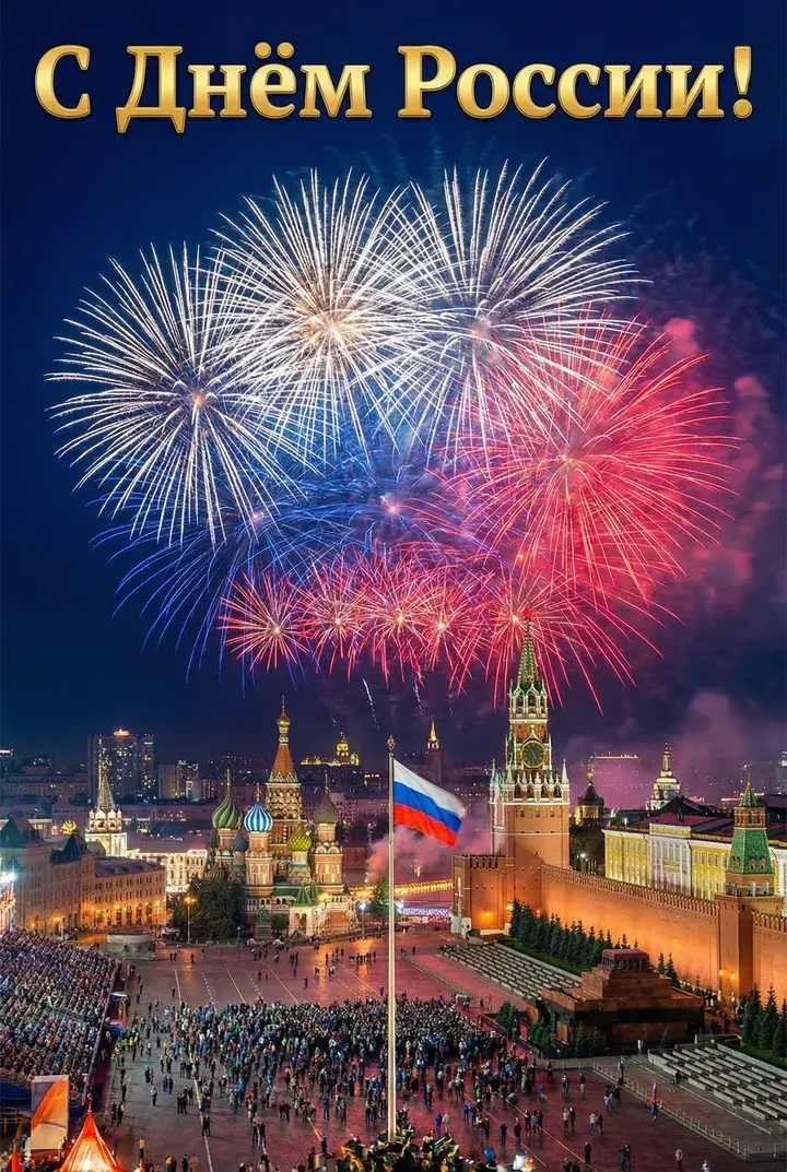 Поздравительные открытки на День России