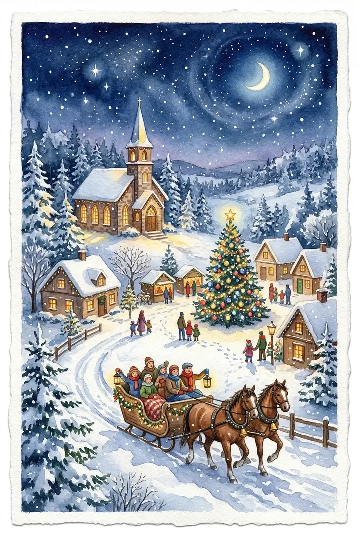 Рождественские открытки