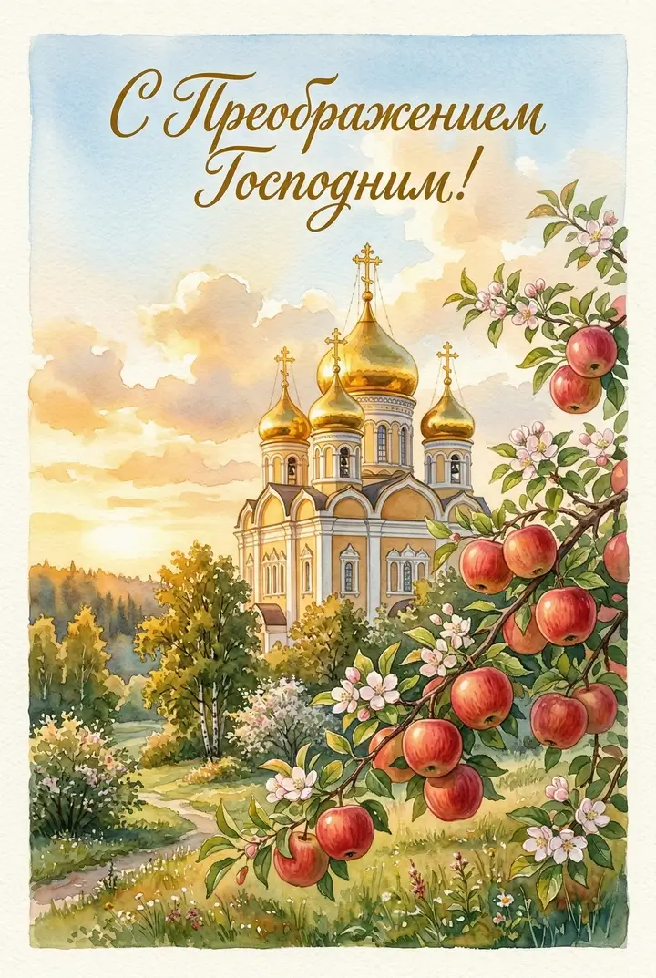 Открытки на Яблочный Спас