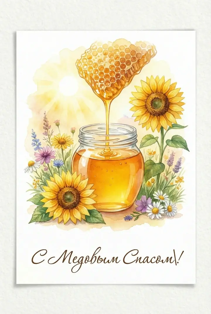 Открытки на Медовый Спас