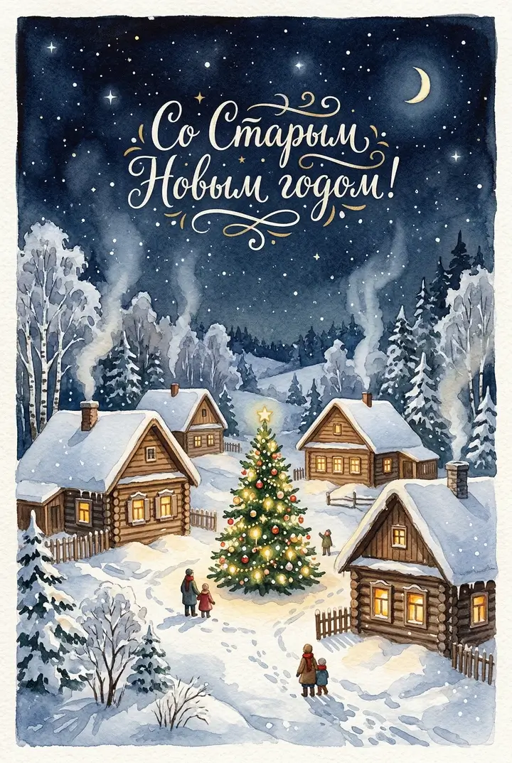 Открытки на Старый Новый год