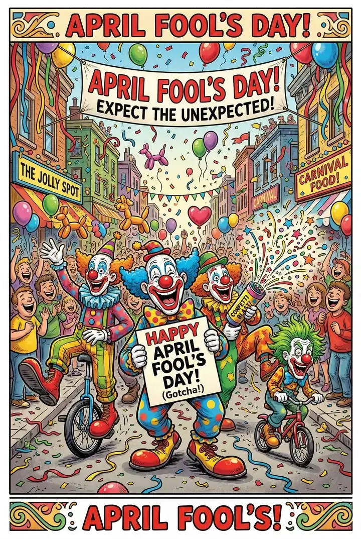 Открытки и розыгрыши на 1 апреля