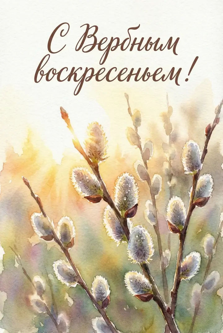 Открытки на Вербное воскресенье