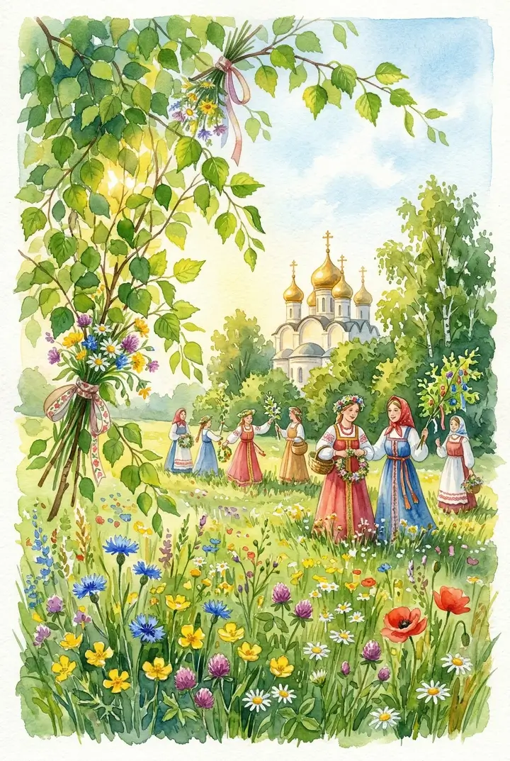 Открытки на Троицу