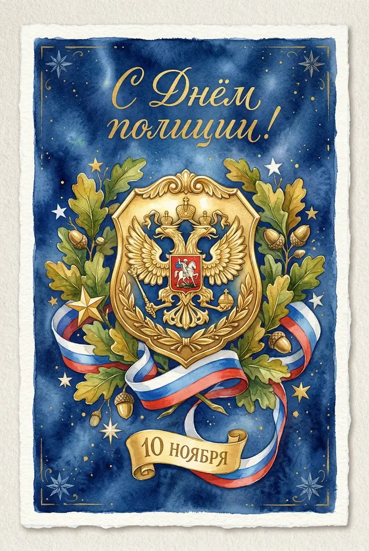 Открытки ко Дню полиции
