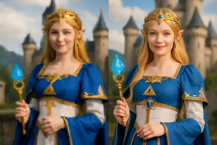 Увеличить разрешение фото