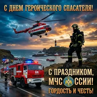Открытка ко Дню спасателя