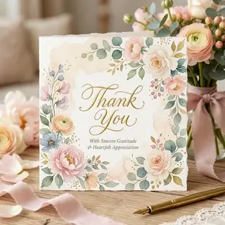 Благодарственная открытка