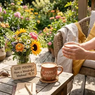 Открытка «Хороших выходных»