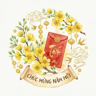 Открытка на Тет