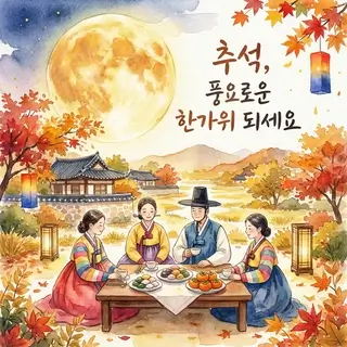 Открытка на Чхусок