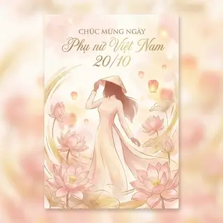 Открытка ко Дню вьетнамских женщин