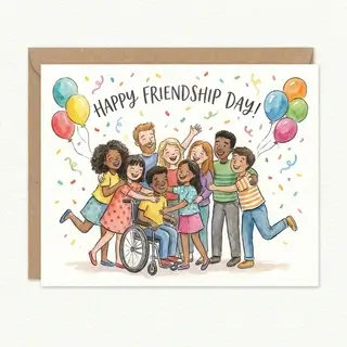 Открытка на День друзей