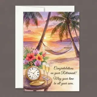 Открытка на пенсию