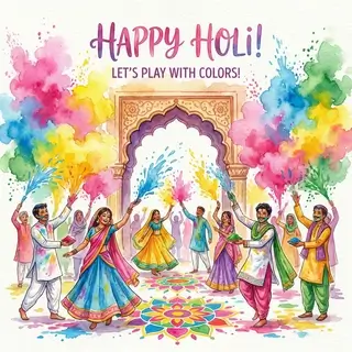 Открытка на Холи