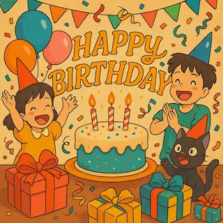 Открытка на день рождения