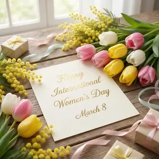 Открытка к 8 Марта