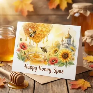 Открытка на Медовый Спас
