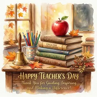 Открытка на День учителя