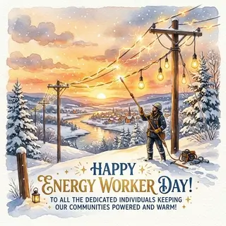 Открытка на День энергетика