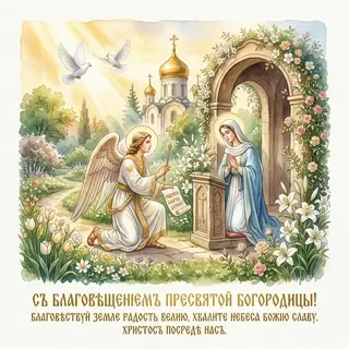 Открытка на Благовещение