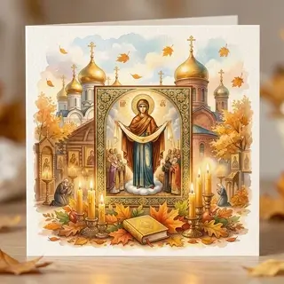 Открытка на Покров