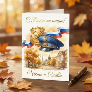 Открытка на День полиции