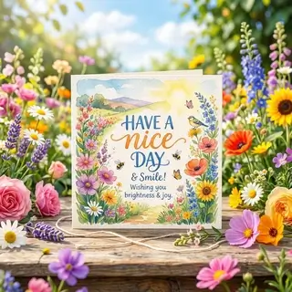 Открытка с пожеланием доброго дня