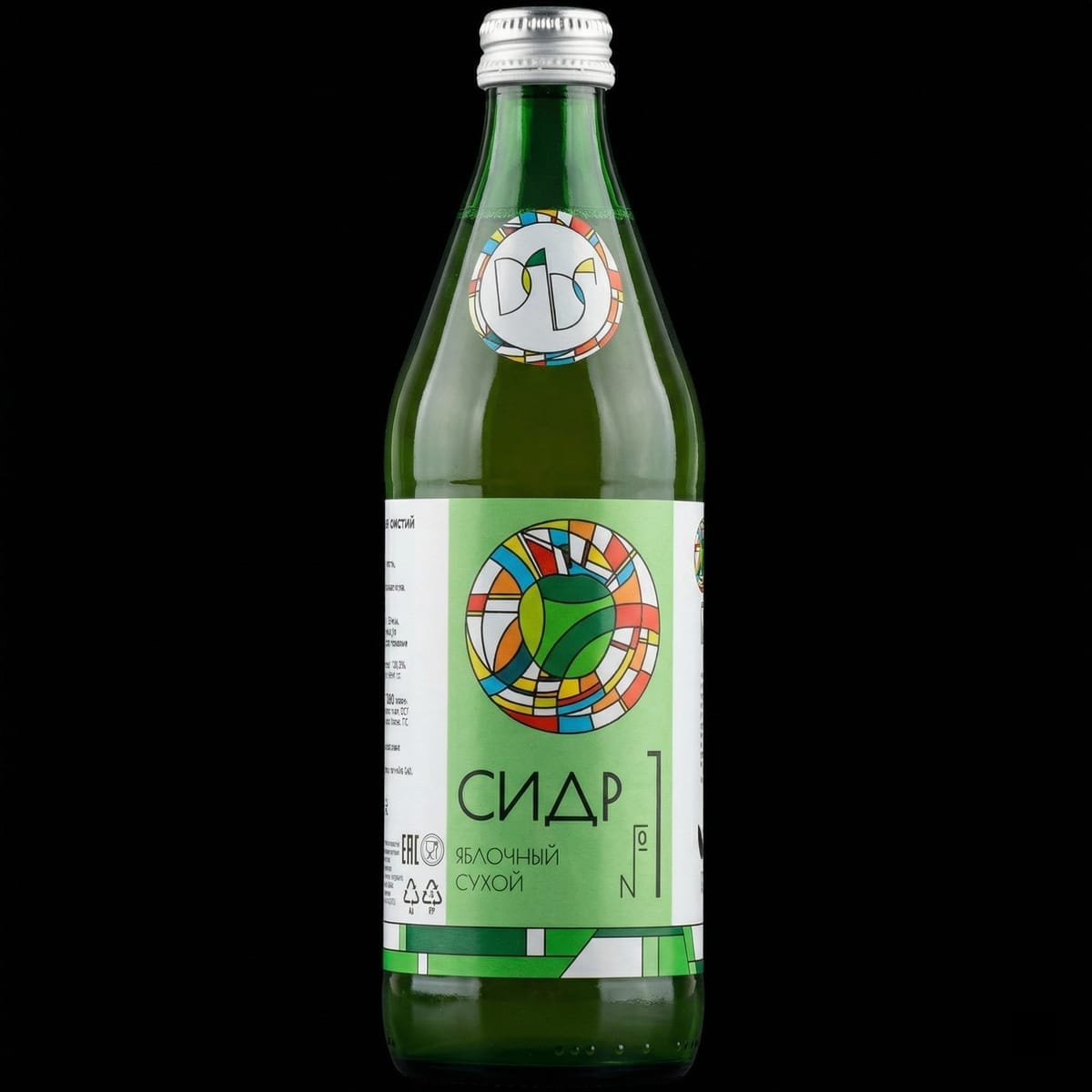 Сидр №1 яблочный сухой 0.5