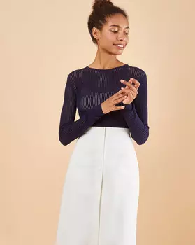 Ажурный джемпер L