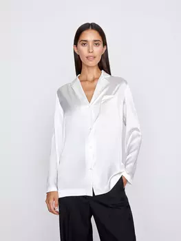 Блуза из шелка с карманом