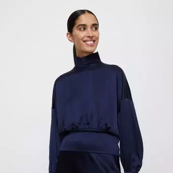 Блуза из шелка Mulberry с объемными рукавами 12 STOREEZ