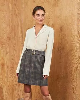 Блуза на пуговицах (молочный)