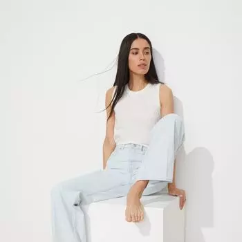 Джинсы широкие со стрелками