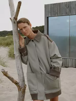 Бомбер удлиненный с подстежкой