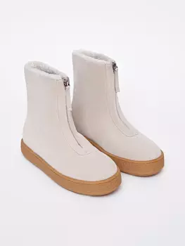 Ботинки на молнии с мехом