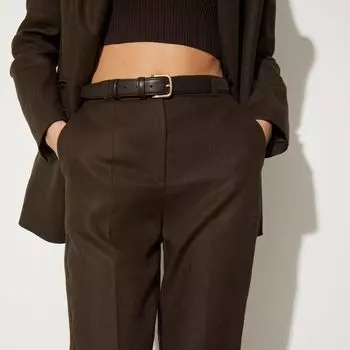 Шорты льняные зауженные