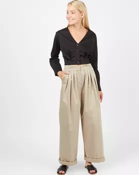 Брюки-бананы широкие M