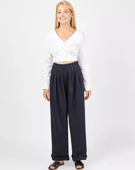 Брюки-бананы широкие XS