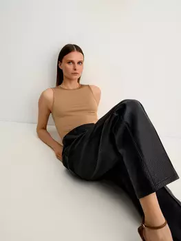 Брюки из фактурной кожи 12 STOREEZ