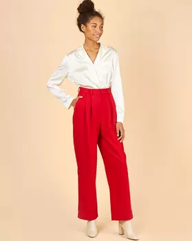 Брюки костюмные с защипами L