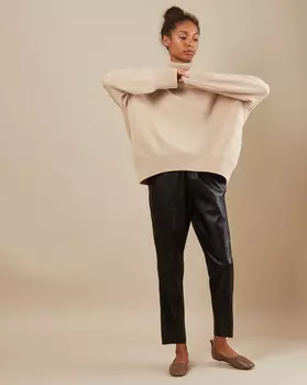 Брюки кожаные на резинке XS