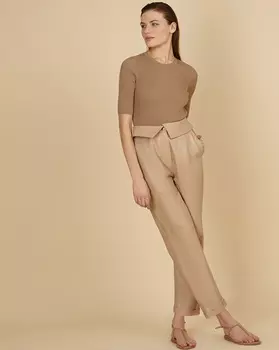 Брюки кожаные с манжетами M